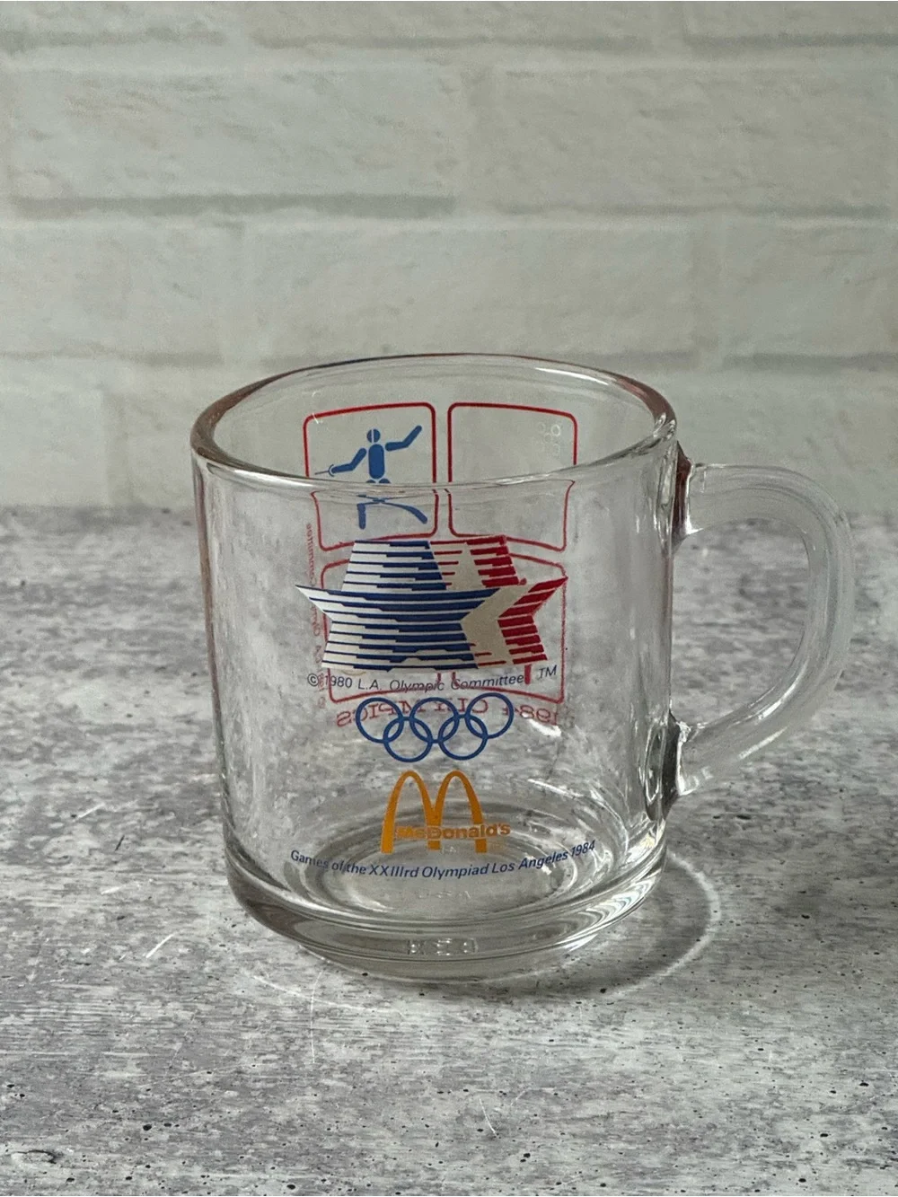 Vintage Y2K McDonald's Walt Disney World EPCOT 2000 Millennium Celebration Glass